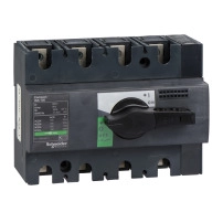 SCHNEIDER ELECTRIC Switch disconnector, Compact INS100, 100A, with black rotary handle, 4P
