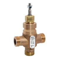 Venta V341 Globe Valve, 3-Way, PN16, G 1 External Thread, DN15, Kvs 2.5, Bronze Body, Stainless Steel Trim,