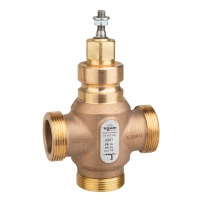 Venta V341 Globe Valve, 3-Way, PN16, G 1-1/2 External Thread, DN25, Kvs 10, Bronze Body, Stainless Steel Trim,