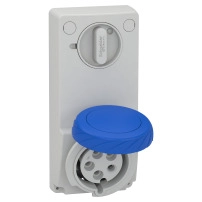 Индустриален контакт с блокировка, Mureva PK, монтаж в табло, 32A, 2P+E, 220V, IP65
