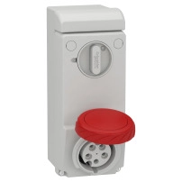 Индустриален контакт с блокировка, Mureva PK, стенен монтаж, 16A, 3P+N+E, 400V, IP65