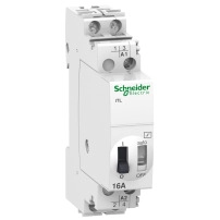 SCHNEIDER ELECTRIC Impulse relay iTL, 2P, 2NO, 16A, coil 12VDC, 24VAC 50/60Hz