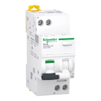SCHNEIDER ELECTRIC Комбинирана дефектнотокова защита (RCBO), Acti9 iCV40N, 1P+N, 6A, C крива, 6000A, A тип, 30mA