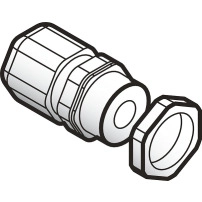 CABLE GLAND PLASTIC M20 WITH SCREW