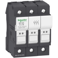 SCHNEIDER ELECTRIC Разединител 32А за предпазит. FUSE HOLDER 3P 32A FOR FUSE 10 X 38 MM DF103