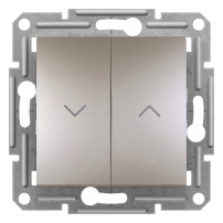 SCHNEIDER ELECTRIC Ключ за щори, 10A, безвинтов монтаж, бронз