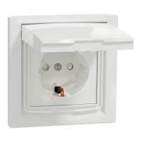 Kонтакт с капак и защита бял IP44 Asfora EPH3100321