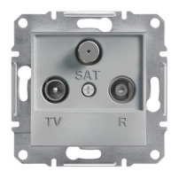 SCHNEIDER ELECTRIC Розетка TV-R-SAT ending outlet, Asfora, 1dB alu