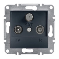 SCHNEIDER ELECTRIC Розетка TV-R-SAT , Asfora, 1dB, антрацит