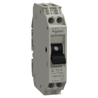 SCHNEIDER ELECTRIC Прекъсвач, TeSys GB2, 1P+N, 10A, Icu 1.5kA at 240V, Thermal magnetic, DIN rail mounted