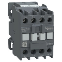 Контактор Easy TeSys Control,LC1E,3P(3NO),AC-3,<=440V,25A,110V AC бобина,50/60Hz,1NO спомагателен контакт