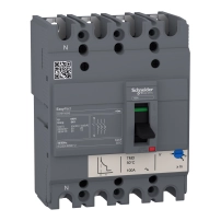 прекъсвач EasyPact CVS100BS, 25 kA, 415 VAC, 80 A номинален, термомагнитно TM-D изключващо у-во, 4P 3d