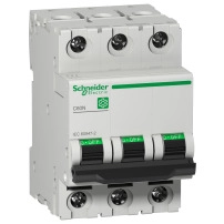 Миниатюрен автоматичен прекъсвач (MCB), Multi9 C60N, 3P, 63A, C крива, 10kA (IEC/EN 60947-2)