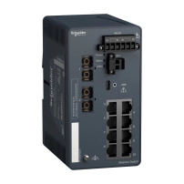 SCHNEIDER ELECTRIC Разширен комутатор/суич Modicon - 8 порта за медни кабели + 2 порта за оптични кабели, едномодов
