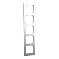 M-Pure Decor 5-gang frame St.Steel