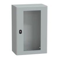 SCHNEIDER ELECTRIC Табло за стенен монтаж, Spacial S3D, неръждаема стомана, прозрачна врата, без mонтажна плоча, 600x400x250mm, IP66, IK08