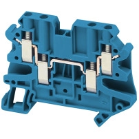 Винтови клеми Linergy - 4mm? 32A 2x2 с винт - син