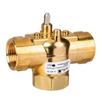 Erie Zone Valve, 3-Way, PN16, DN20 (3/4"), Rp Thread, Kvs 4.3 m?/h (Cv 5.0), Pop-Top Actuator Connection, Brass Body