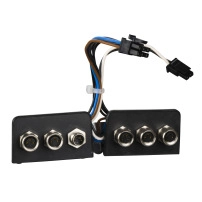 Свързващи букси - 4 женски M8 за 2 I/O signals + 2 мъжки M8 за safe torque off safety