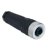 PRE WIRED CONNECTOR PVC FEMALE M12 4PINS