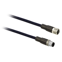 JUMPER PUR SHIELDED CABLE 4 WIRES, M12 S