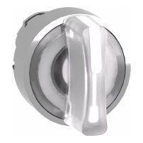 SCHNEIDER ELECTRIC Head for illuminated selector switch, white handle, 22mm, LED, 3 pos., stay put