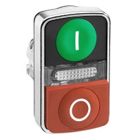 SCHNEIDER ELECTRIC Мет.глава за сдвоен бутон с индик. издадена с маркир. O,I ZB4BW7L3741